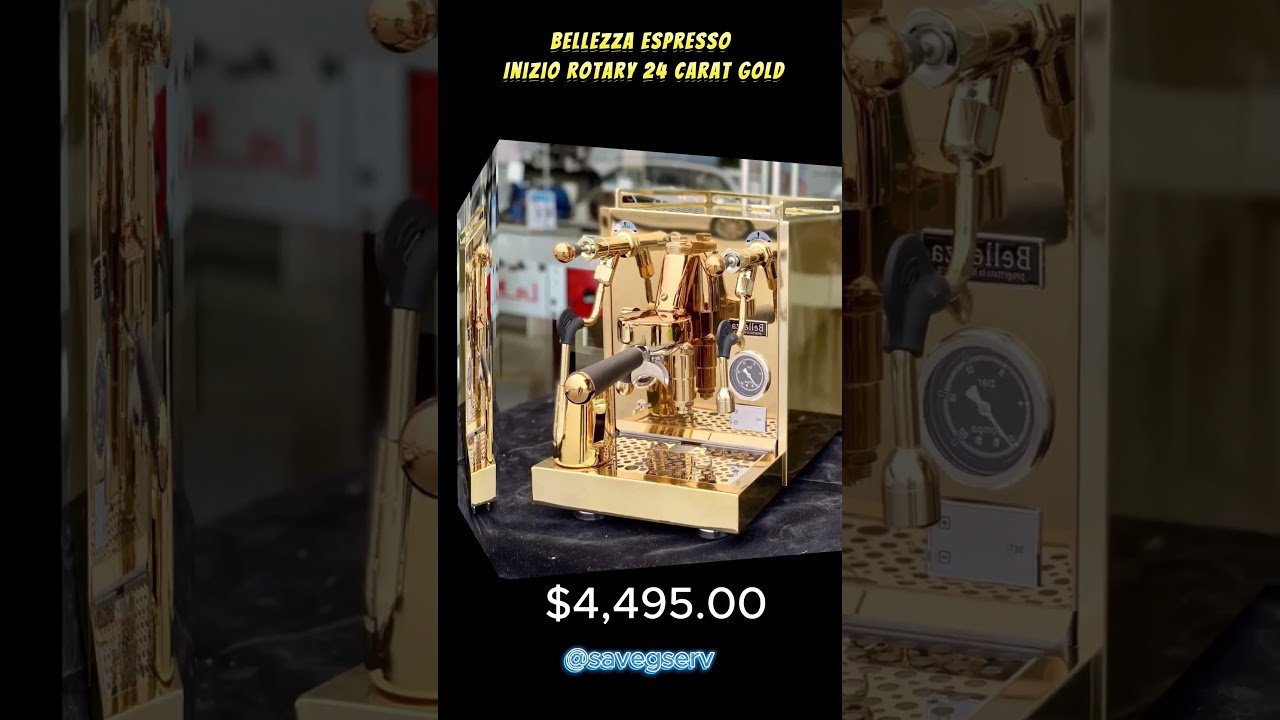 Coffee machine with 24 carat gold. Part 3